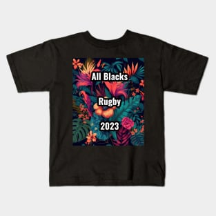 Cool All Blacks Rugby design Kids T-Shirt